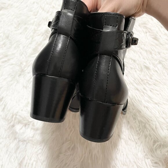 NO BOX Women Coach Patricia Mat Leather Ankle Bootsin  Black Size 6.5 - Picture 3 of 10